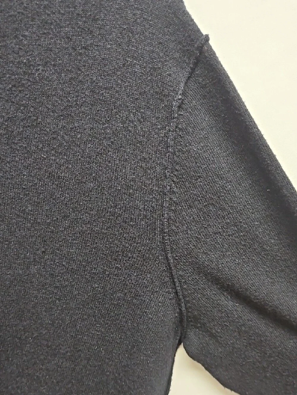 Martin + Osa Mens M Navy V Neck Cotton Cashmere Blend Pullover Sweater